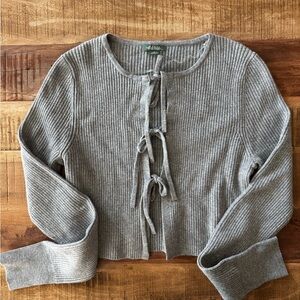 Wild Fable Gray Ribbed Cardigan